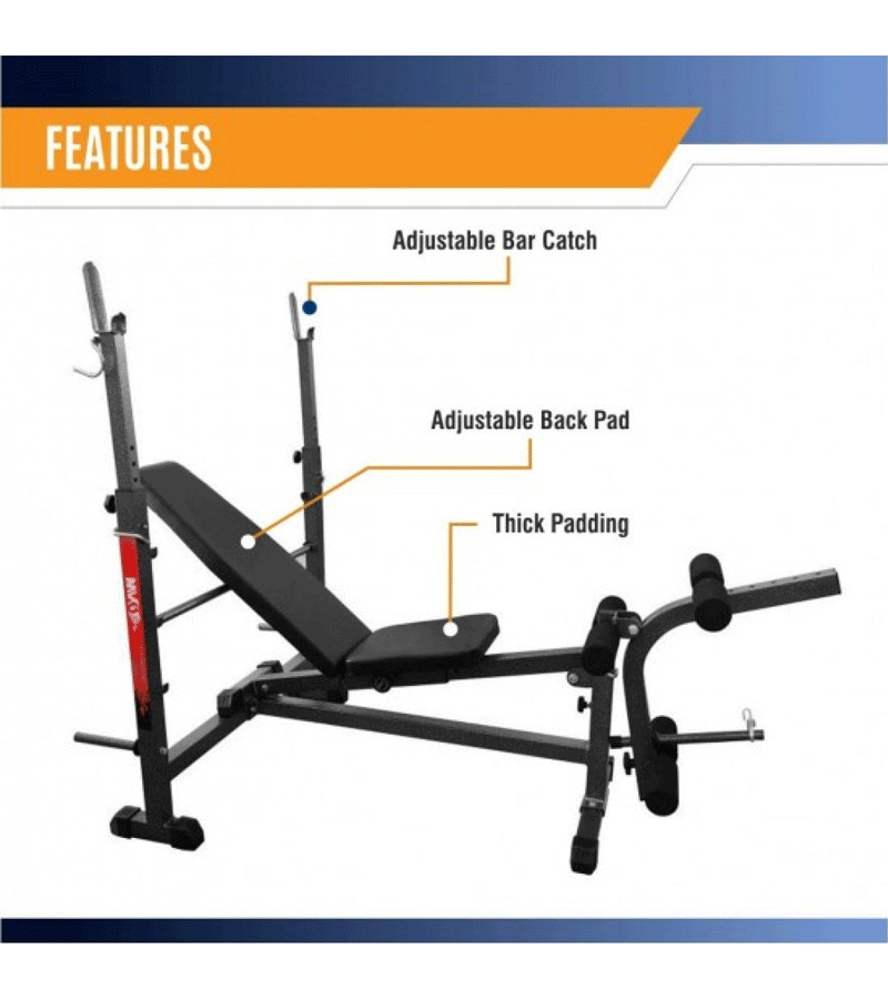 SWB-65 /518GA - HEAVY DUTY MULTIFUNCTION WEIGHT BENCH | BENCH PRESS | BICEPS PRESS