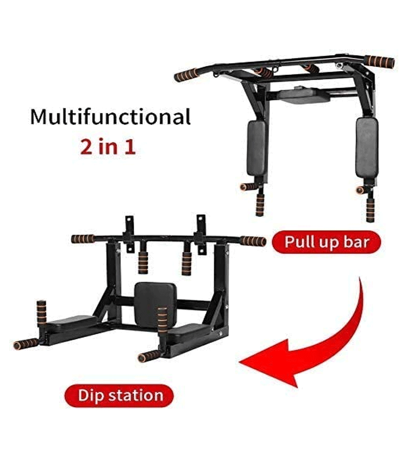 Wall Mounted Pull Up Bar Chin Up Bar Multifunctional Dip Station For Indoor Home Gym Workout | MF-0705