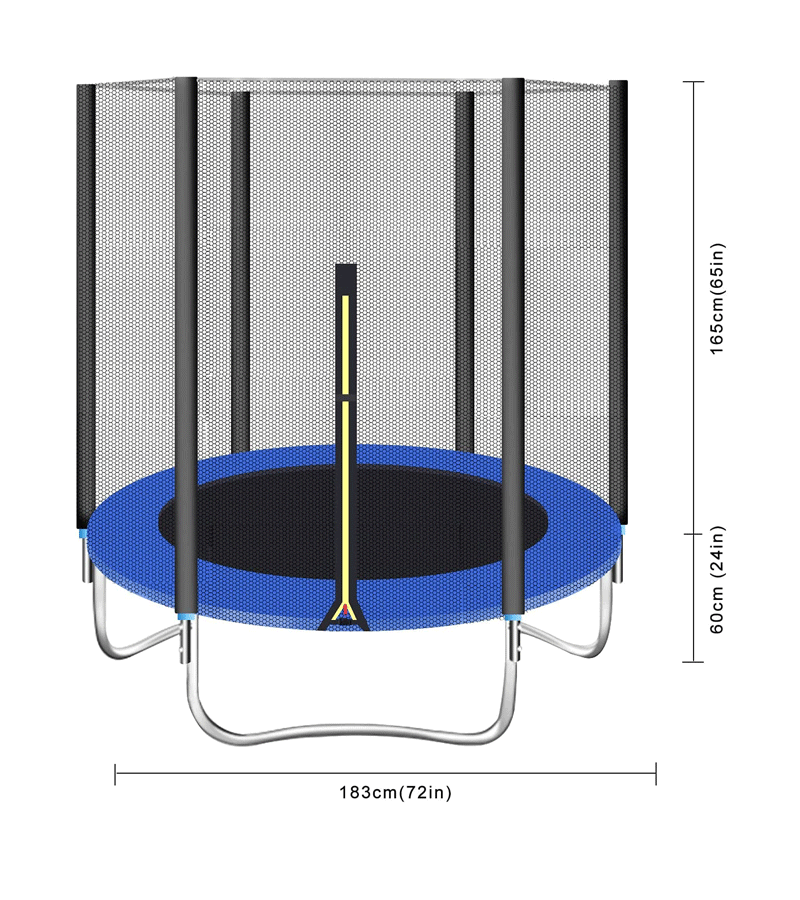 Kids Trampoline With Safety Enclosure Net - Kid Indoor Or Outdoor Trampoline 6FT